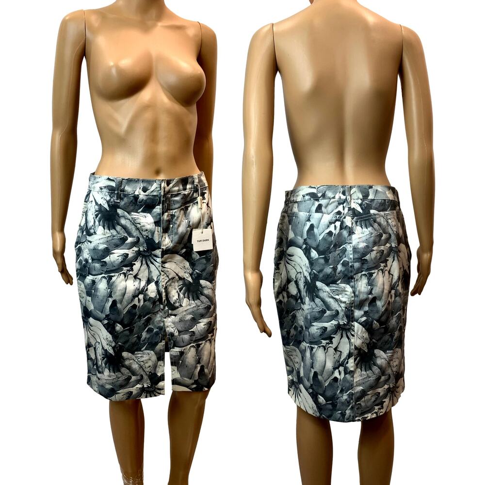 2001 Vintage Deadstock Tufi Duek Banana Photo Print Skirt | 42 | W 30.5" - Picture 7 of 10